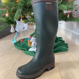 Aigle - Boots - Size 36 - Hunter Green - Rain / Hunting Boot